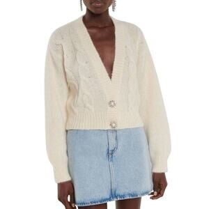 Alessandra Rich Plunge Neckline Sweater